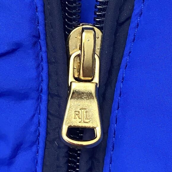 Lauren Ralph Lauren Blue Quilted Jacket Vest Women's Size Small Preppy - Picture 7 of 14